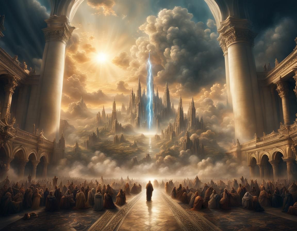 Heavenly Scene: God, Jesus, and Holy Spirit