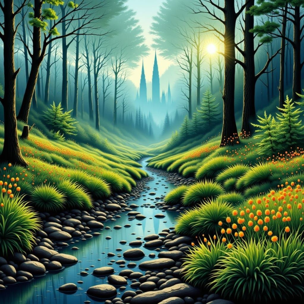 <lora:Cyborgmania:1.0> <lora:Smithsonian Spring:1.0> post-apocalyptic Spring