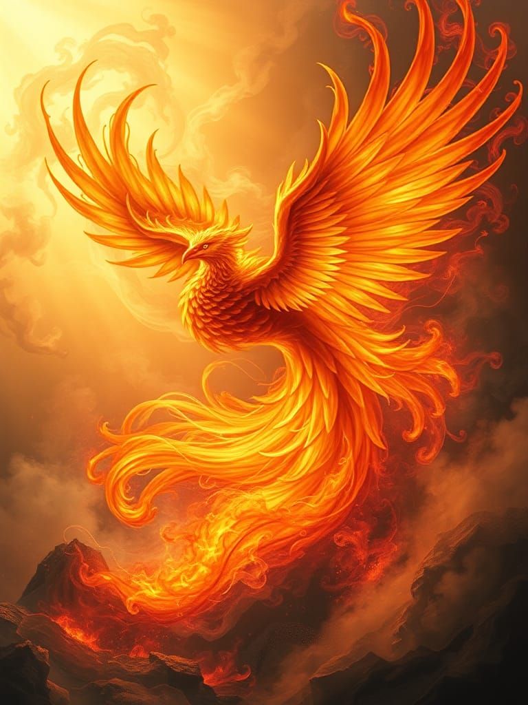 Phoenix Rising in Fiery Splendor