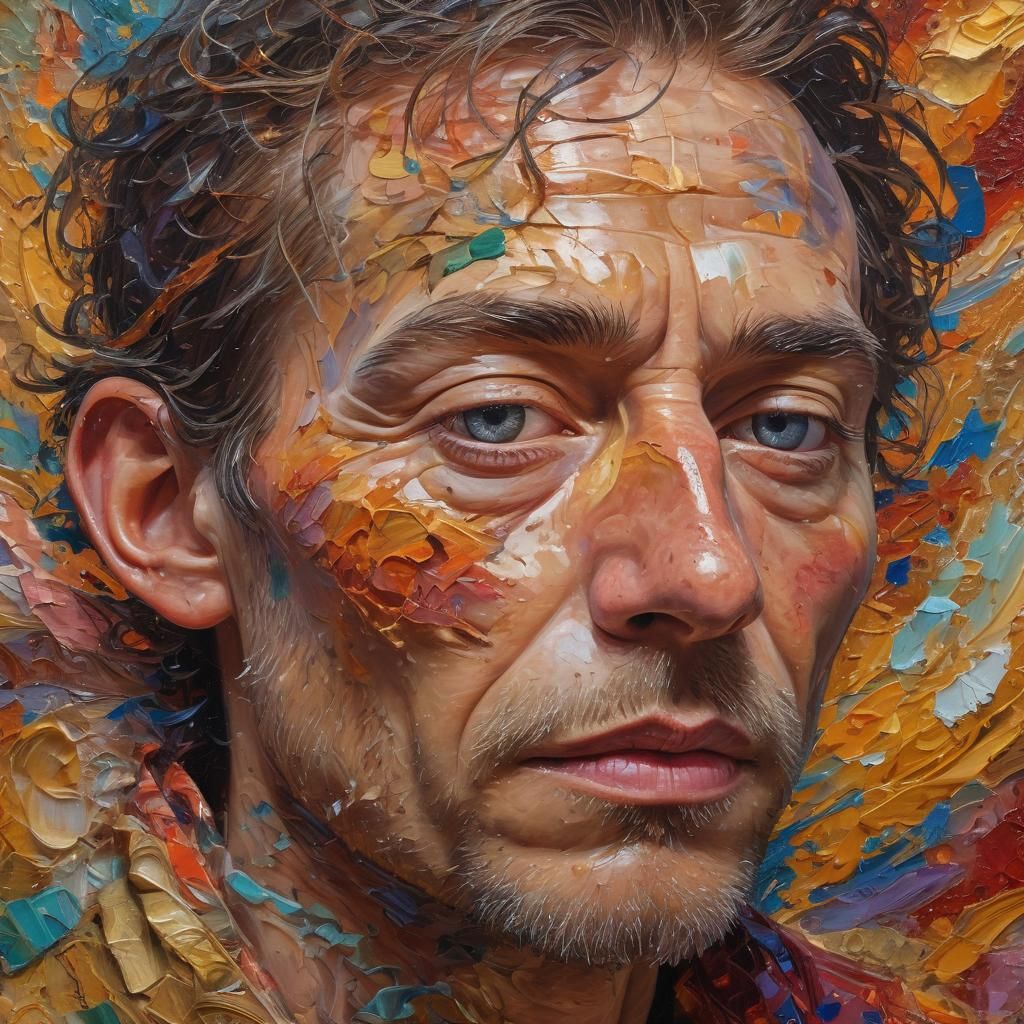 Gnostic Dreams: An Expressionist Impasto Painting