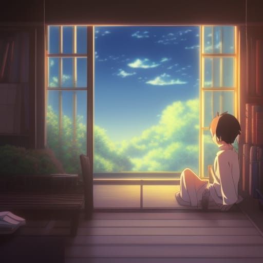 Anime Key Visual in Studio Ghibli Style