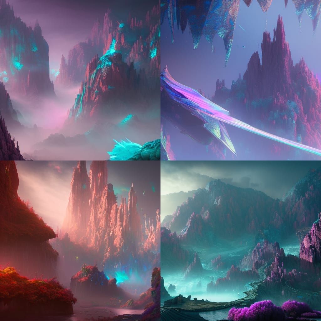 Iridescent Fantasy Concept Art in Deep Color