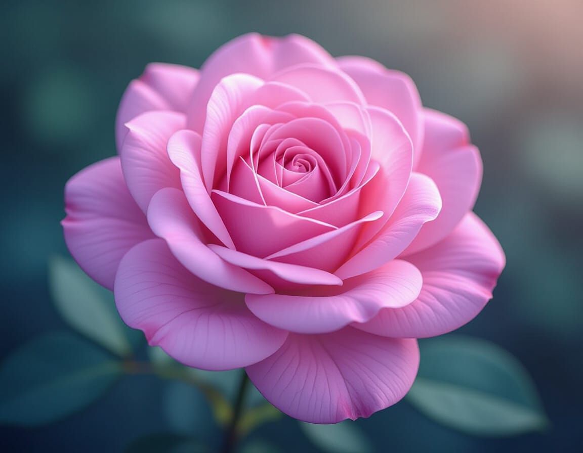 Hyperrealistic Pink and Purple Roses in High Definition