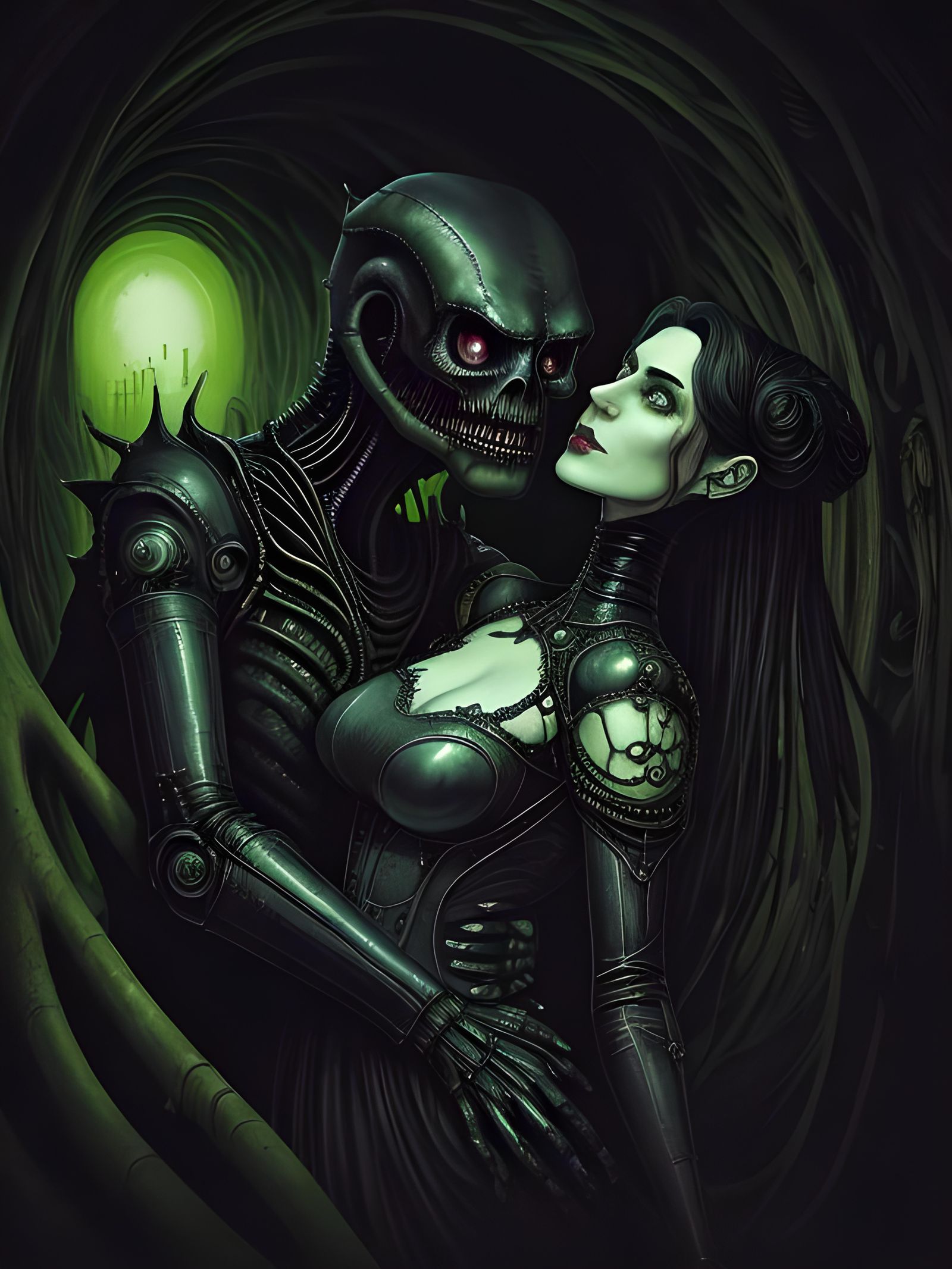 Victorian Woman's Gigeresque Embrace: Steampunk Graphic Nove...