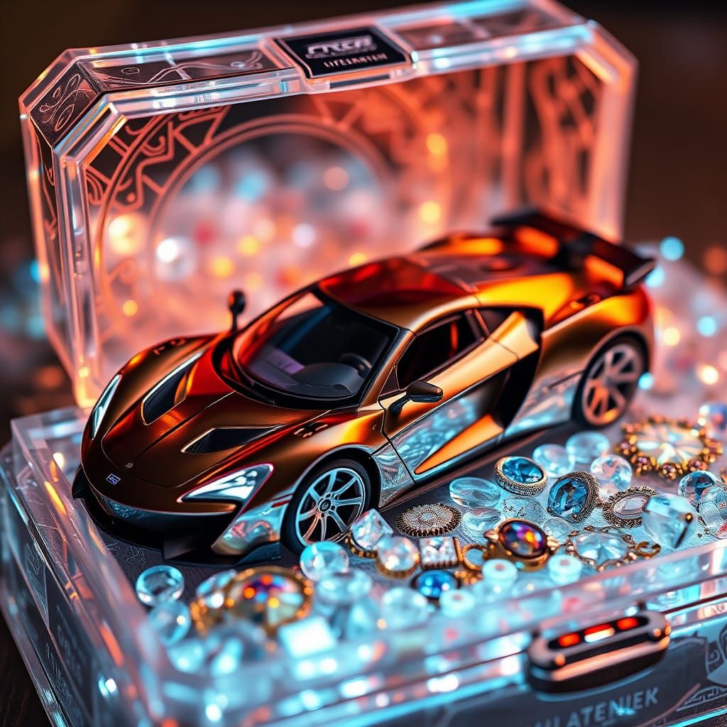 Mini Supercar with Cyberpunk Jewels