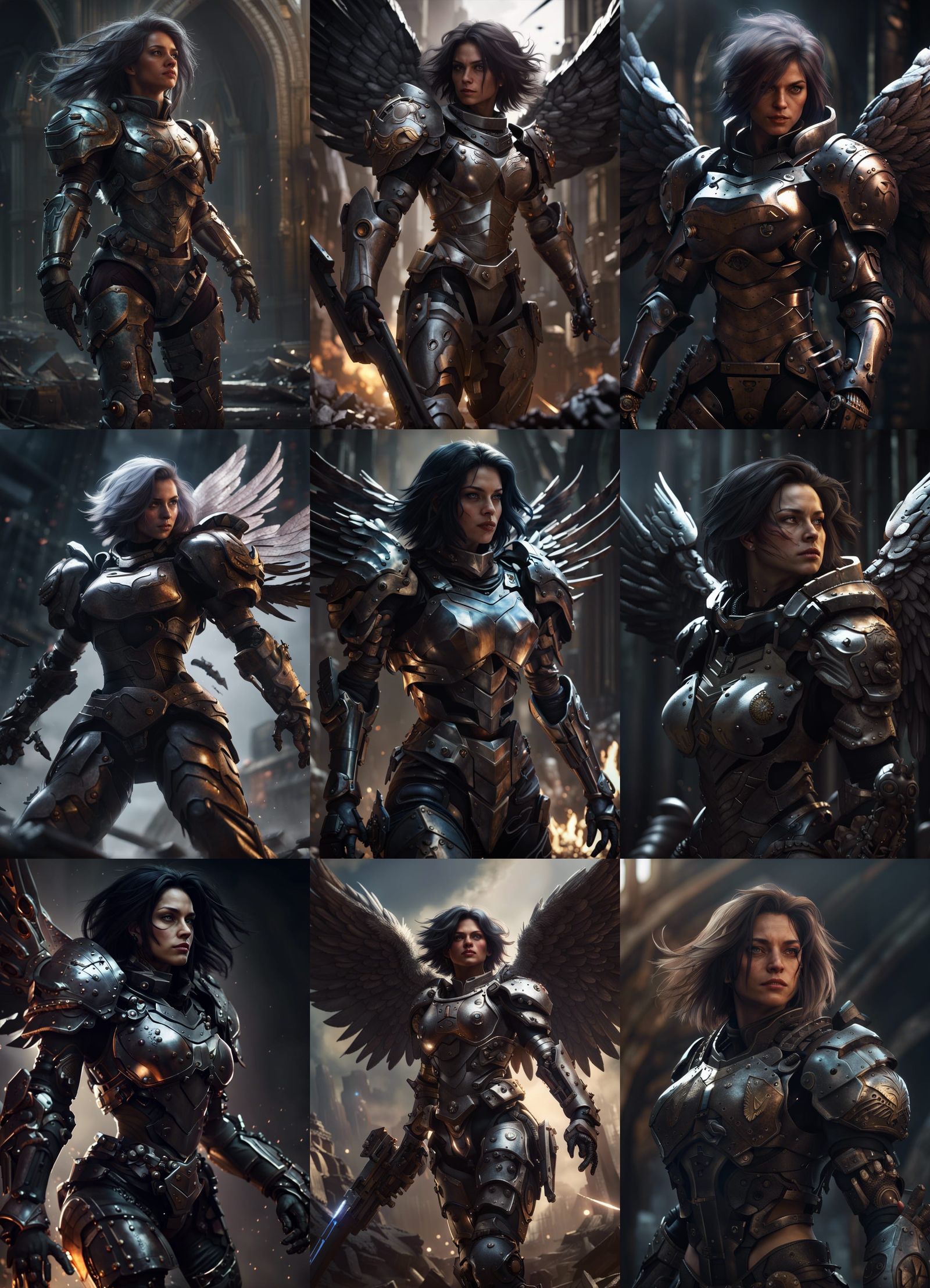 Armored Battle Angel Concept Art in 8K