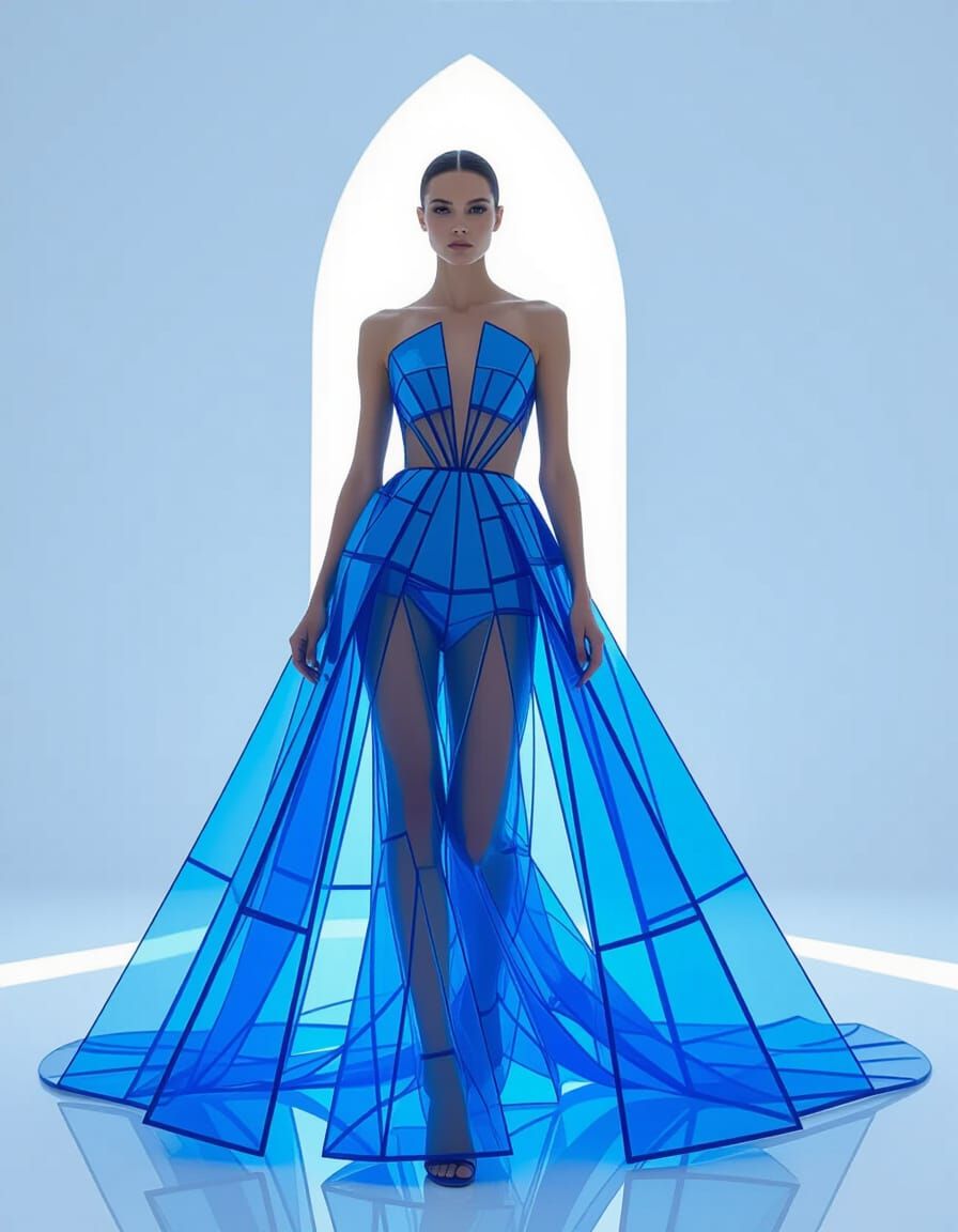 Futuristic Glass Gown Fashion Shoot