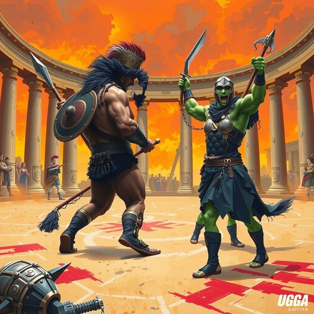 Ancient Roman Arena in Vibrant Color