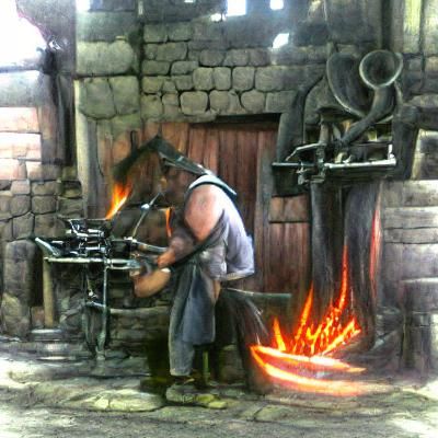 Blacksmith at the Forge
