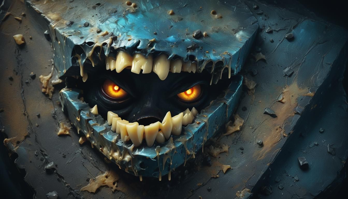 A Haunting Cheese Portrait in Dark Fantasy Style