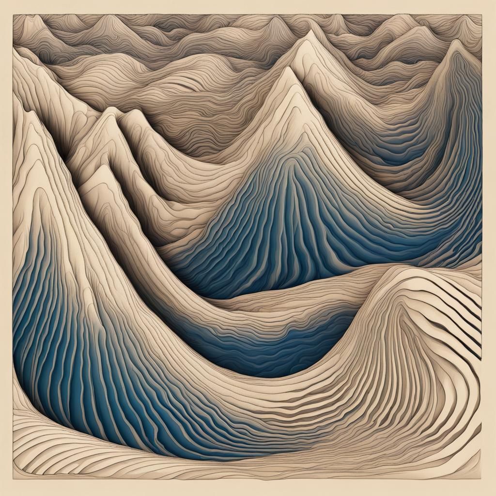 The Wave: Utah's Natural Wonder in 3D Shading