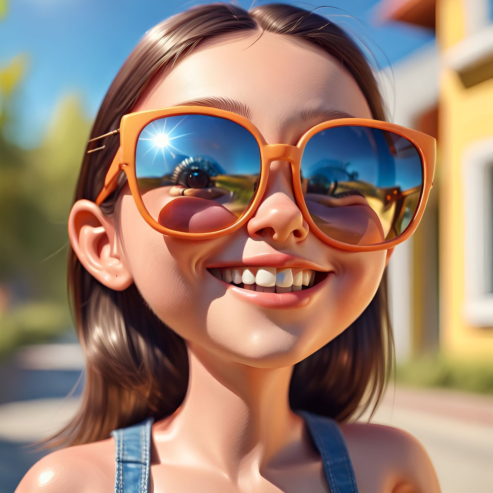 CGI Cartoon Character Portrait in Oil Painting Style