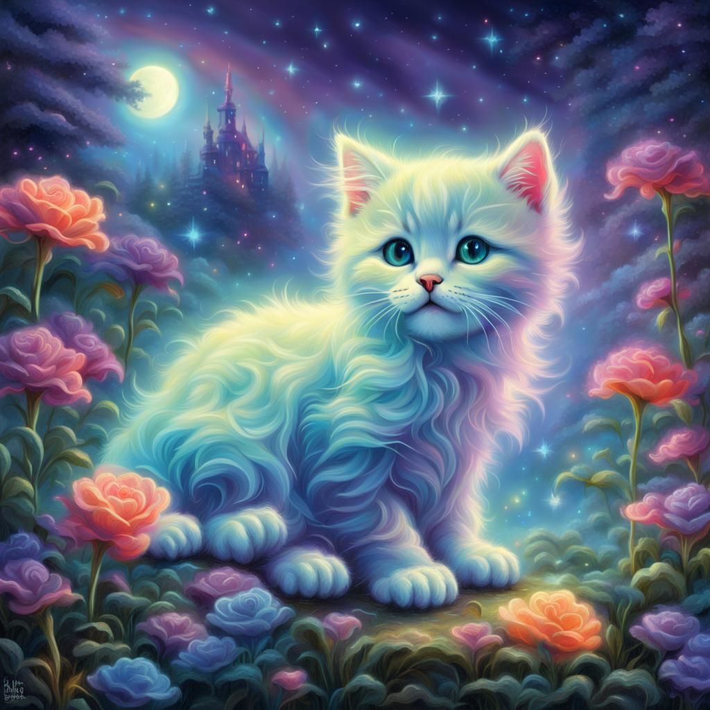 Neon Kitten's Dream of Love: Ethereal Fantasy