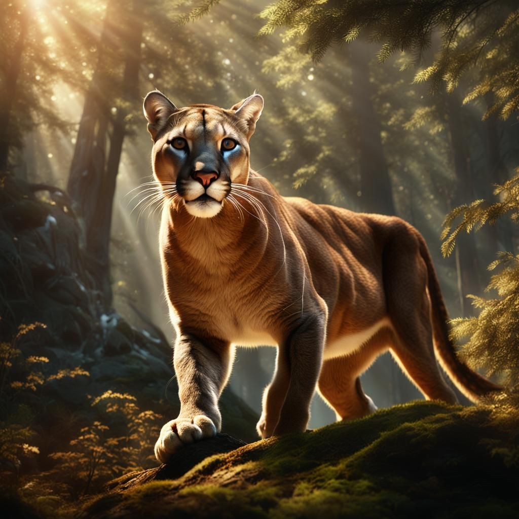 Mountain Lion Hunt: Cinematic Digital Matte Painting