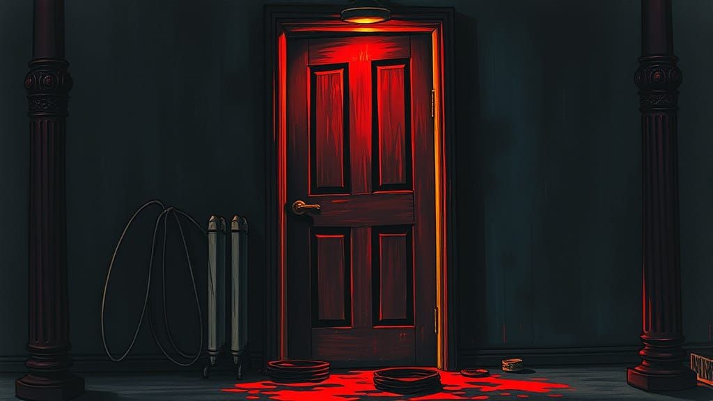 Eerie Texas Chainsaw Massacre-Inspired Door in Dark, Moody A...