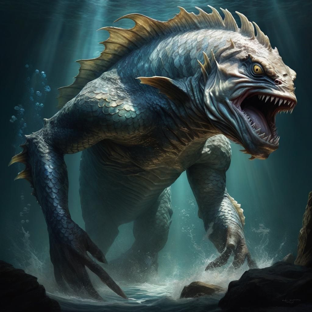 Metamorphic Monster in Digital Painting Style