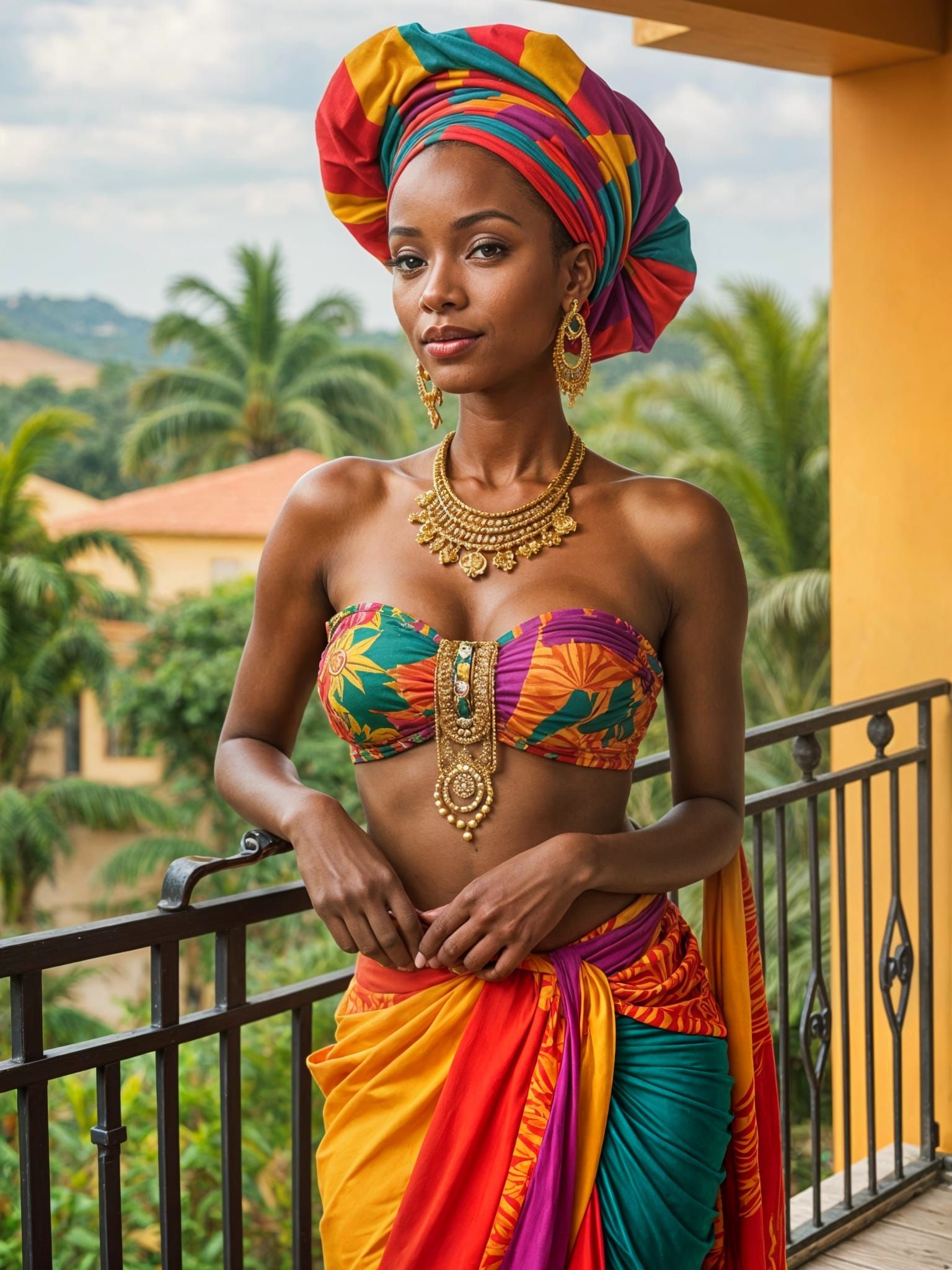 Stunning Kenyan Woman with Shy Smile in Soft Light