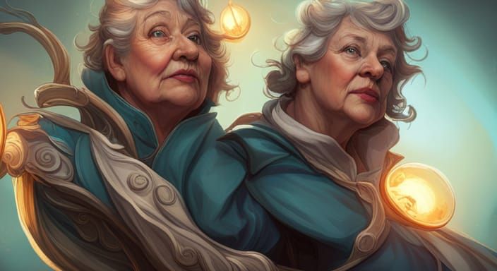 Nanny Ogg Dances: Hyperdetailed Artstation Portrait