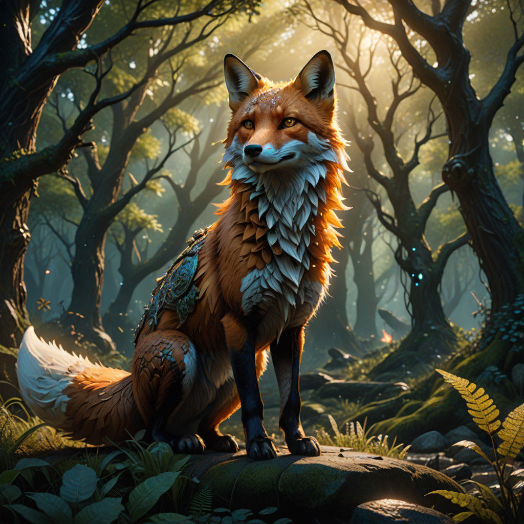 Ethereal Fox in Radiant Splendor