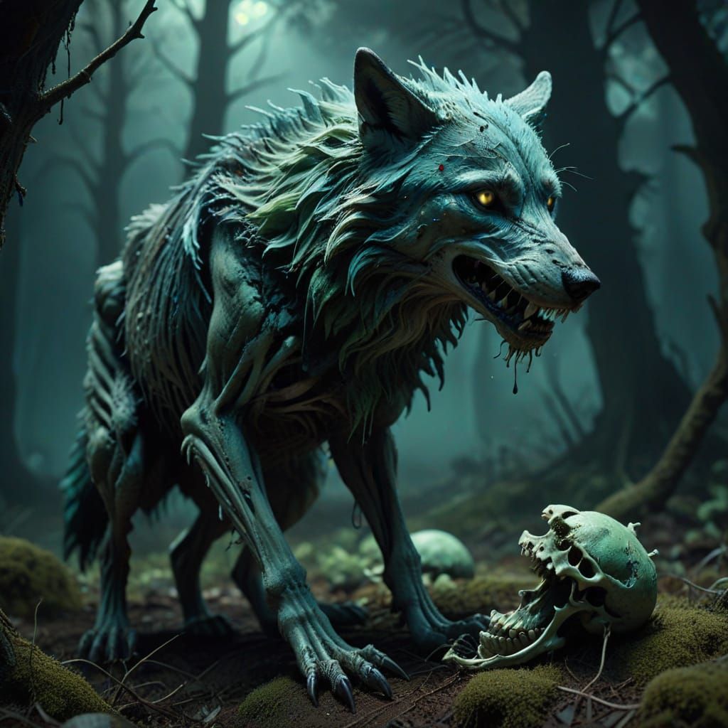 Consumed by Blight: A Haunting Dark Fantasy Portrait