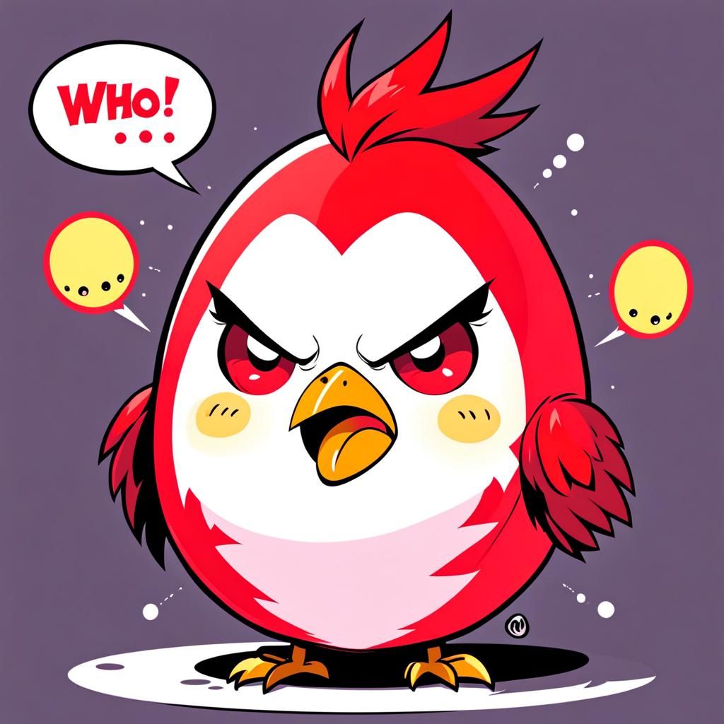 Angry Cartoon Egg with Mohawk As Punkcore Art