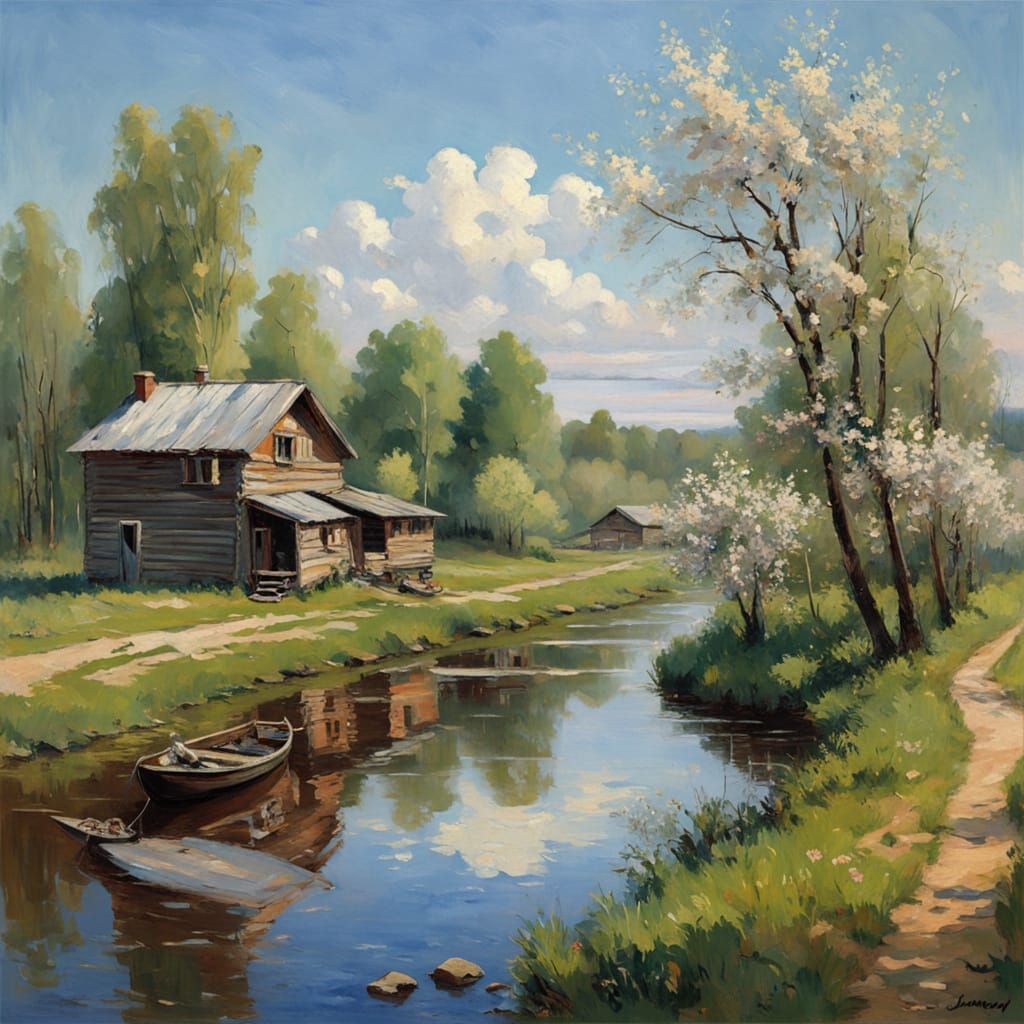 Springtime in Russian Countryside