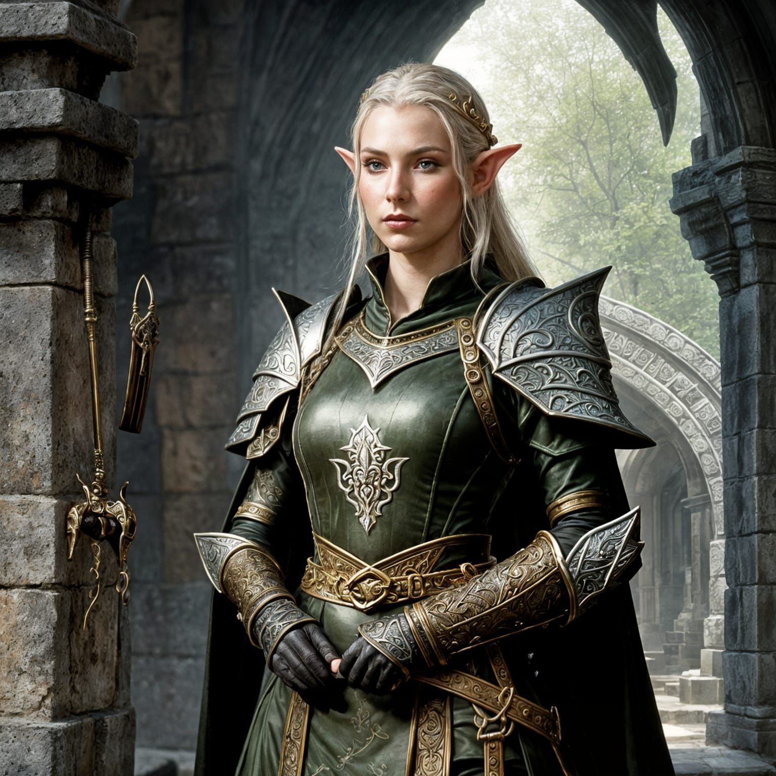 High Elf Queen Nissa in Mage Armor