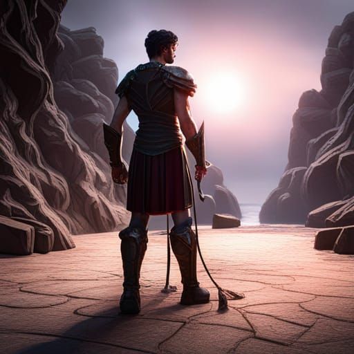 Perseus with Medusa Head, 3D Game Art