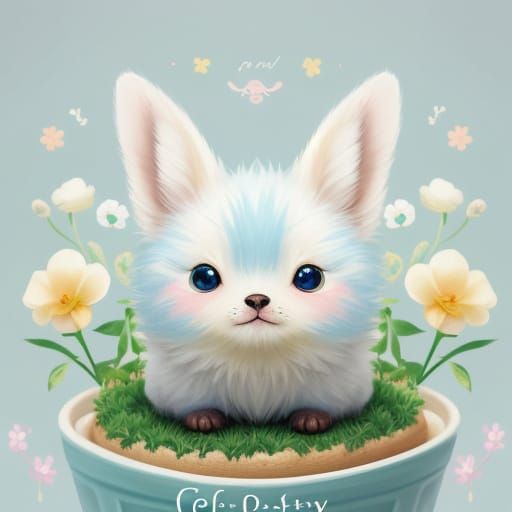 Playful Baby Animals in Vibrant Digital Art