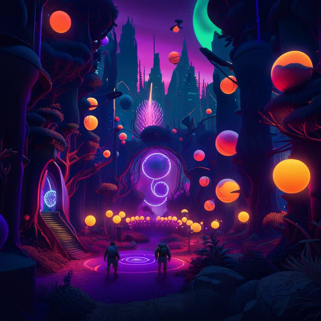 Hobbits and Dwarves Dodgeball in Neon City