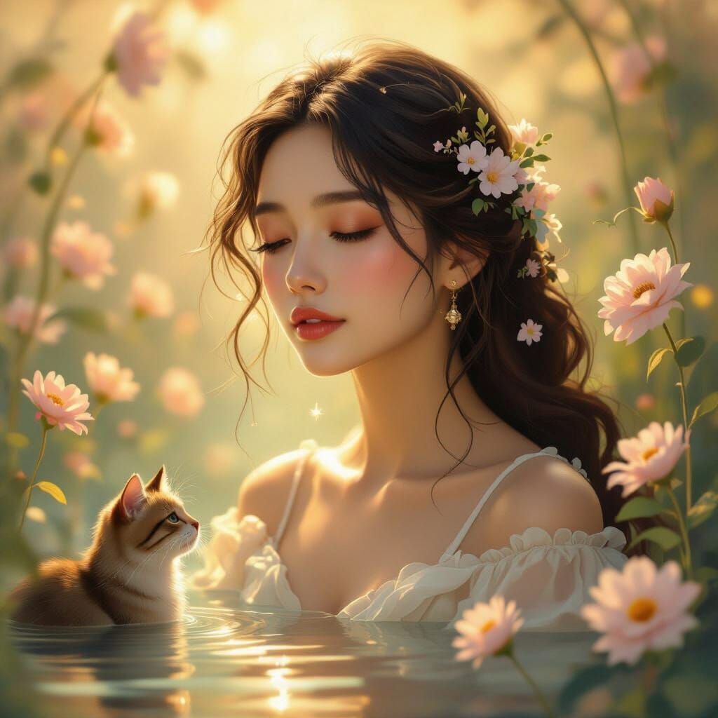 Serene Figure in Golden Light Symbolizing Inner Peace