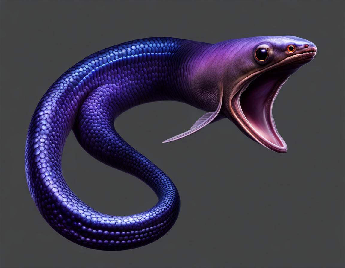 Aggressive Space Eel Side View