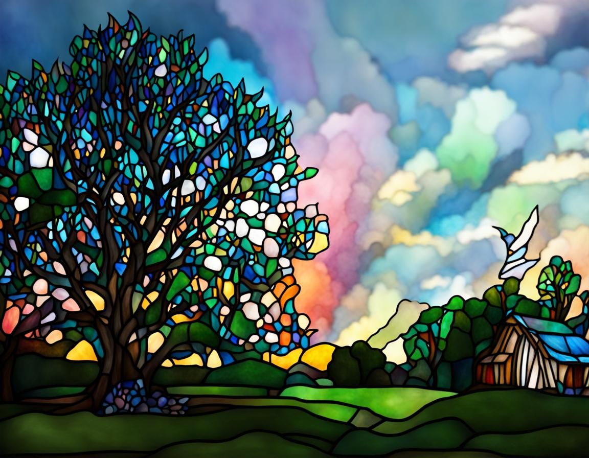 Abstract Stained Glass Design