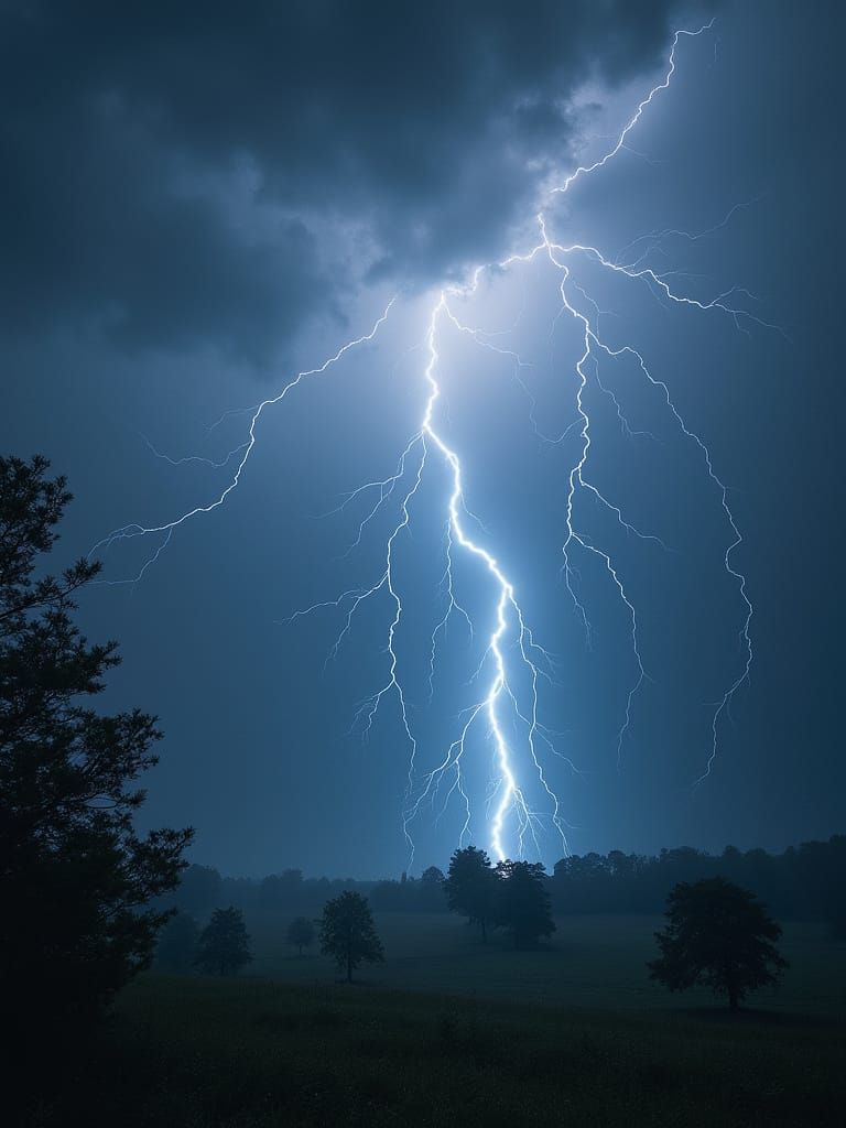 God's Creation: A Powerful Thunderstorm Revealed