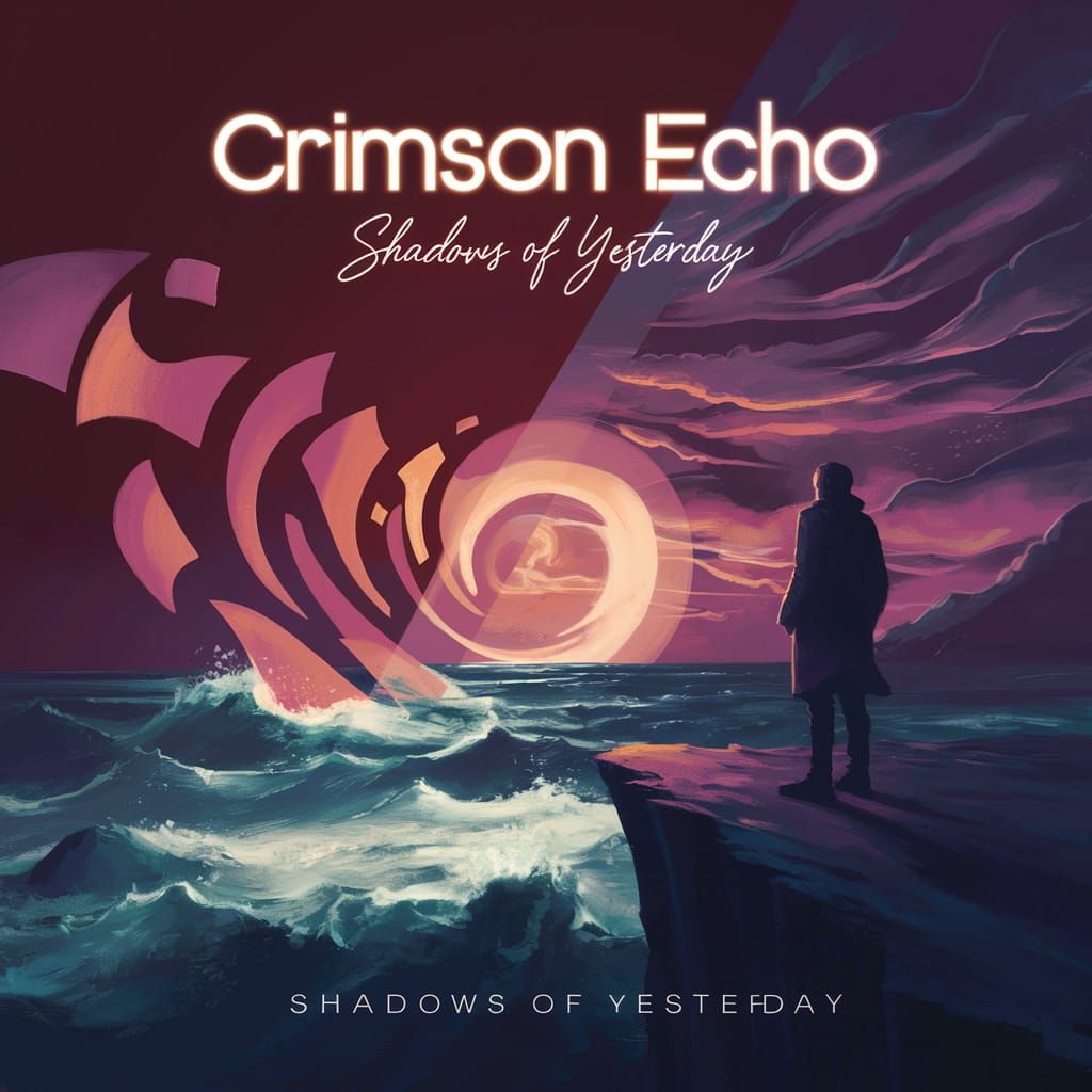 Crimson Echo Album Cover: Shadows of Yesterday