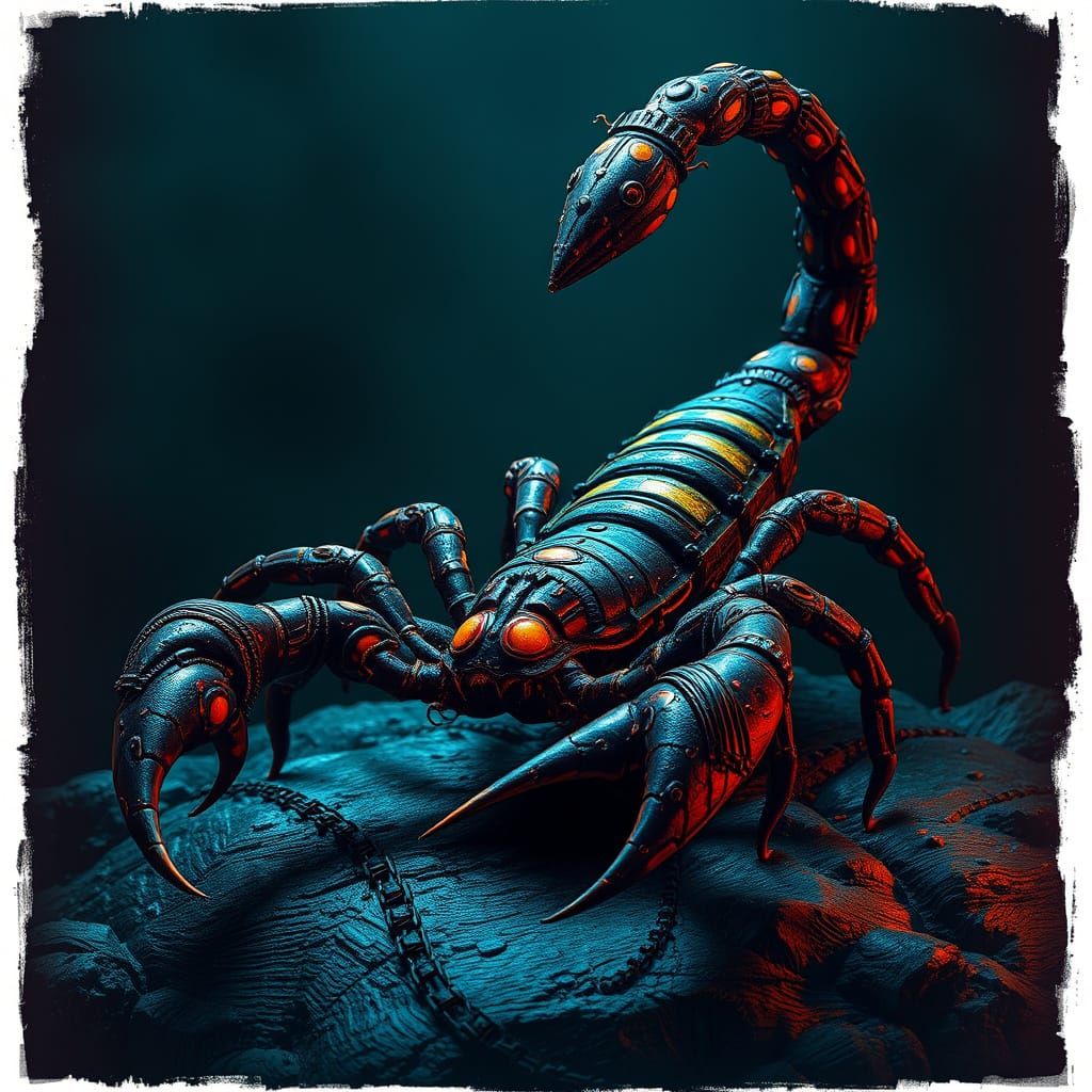 Detailed Nokler Scorpion in Mystical Setting