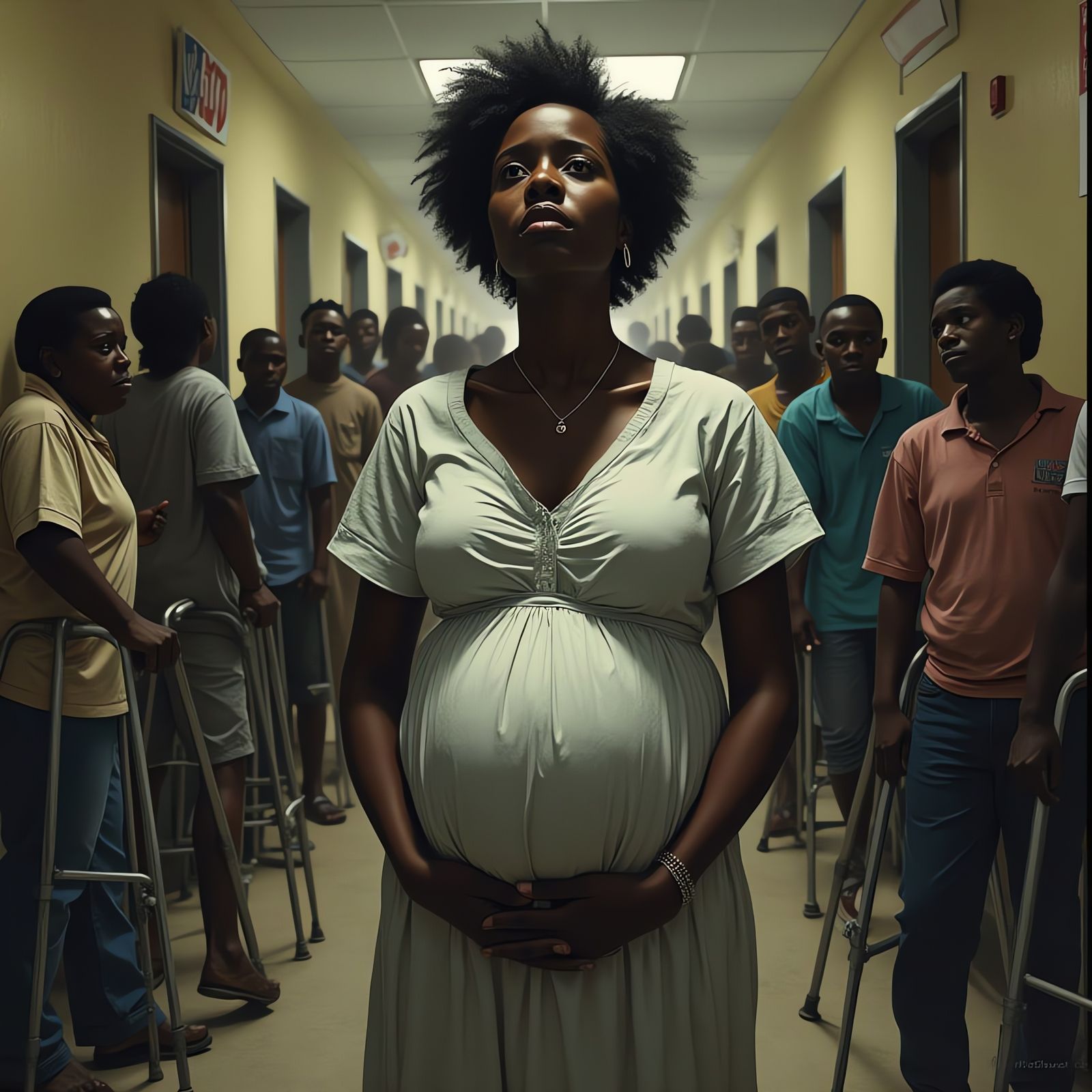 Distressed Pregnant Woman Seeks Help in Hospital