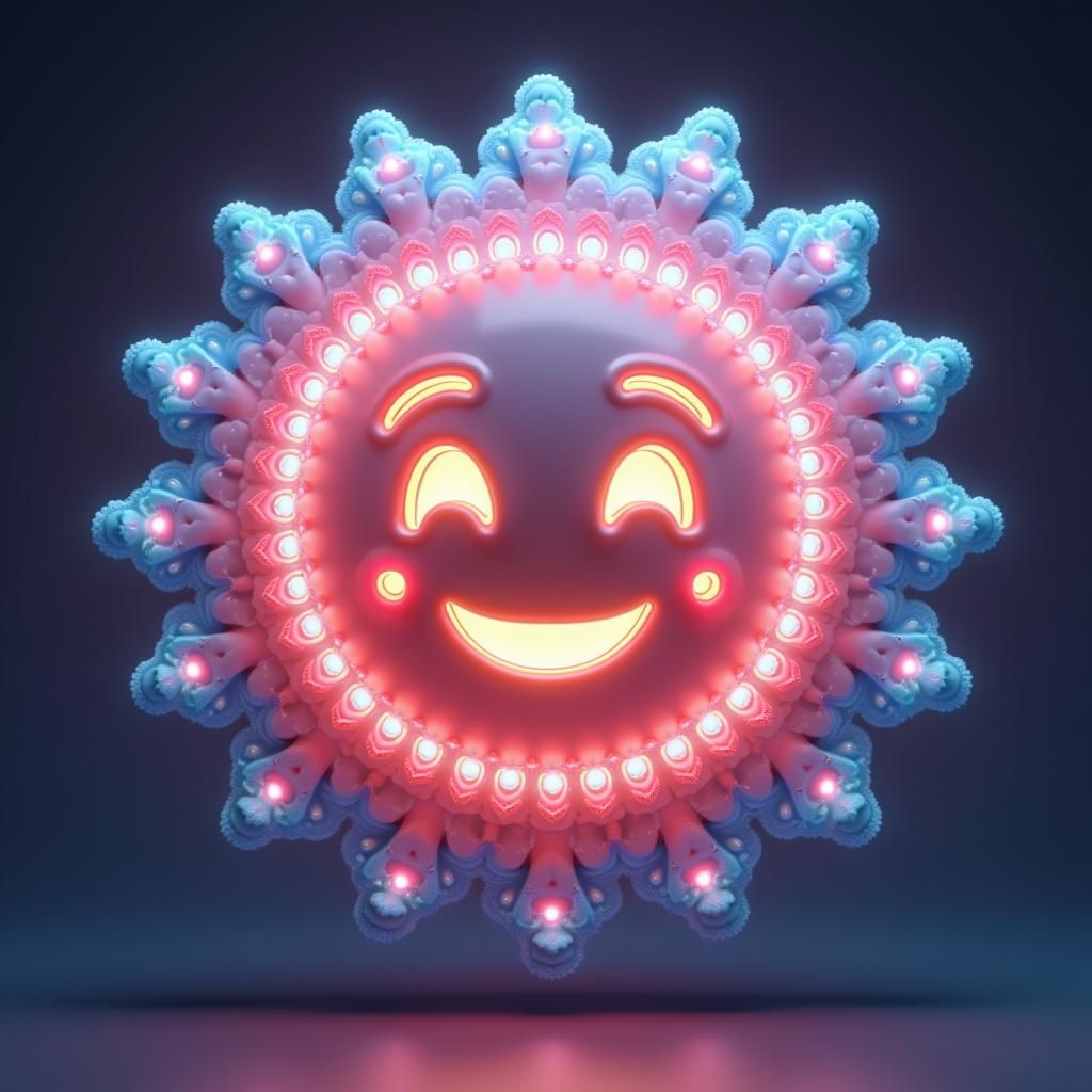 Smiling Emoji Fantasy Art in 8K