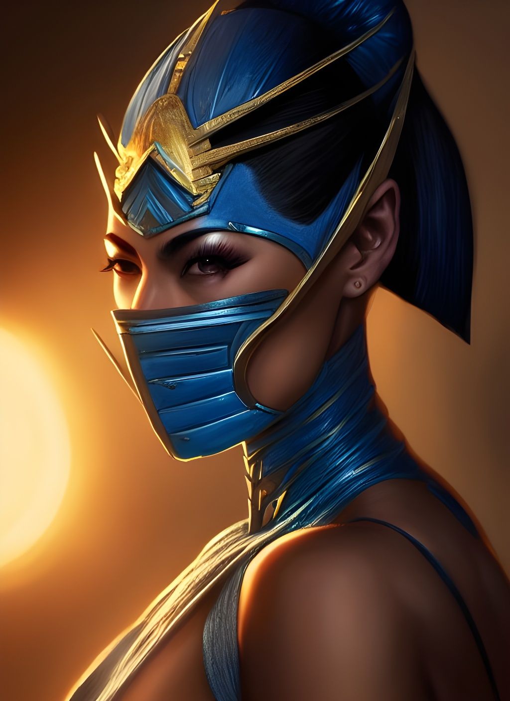 Kitana in Throne Room: Digital Fantasy Art