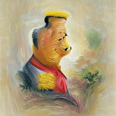 Satirical Portrait: Xi Jinping as Winnie the Pooh