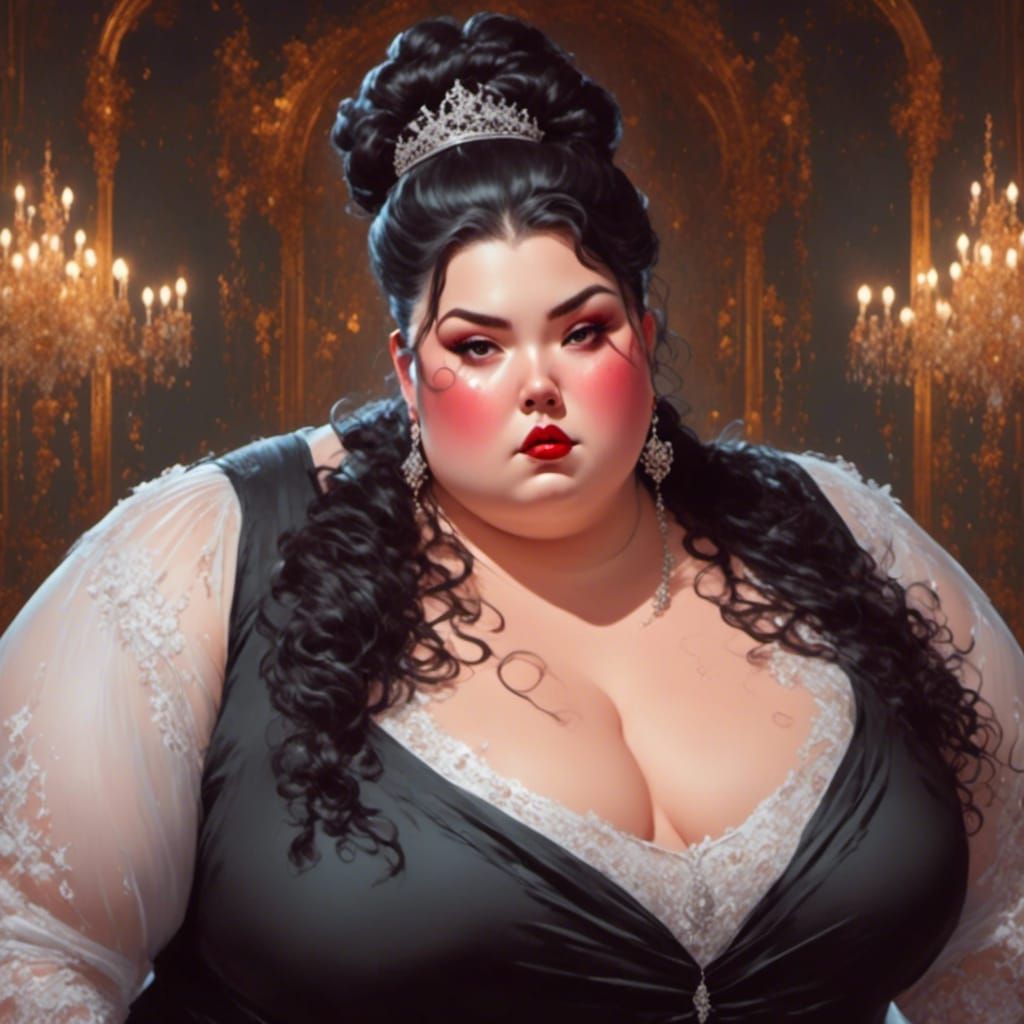 Curvy Secretary in Strict Suit with Silver Hair