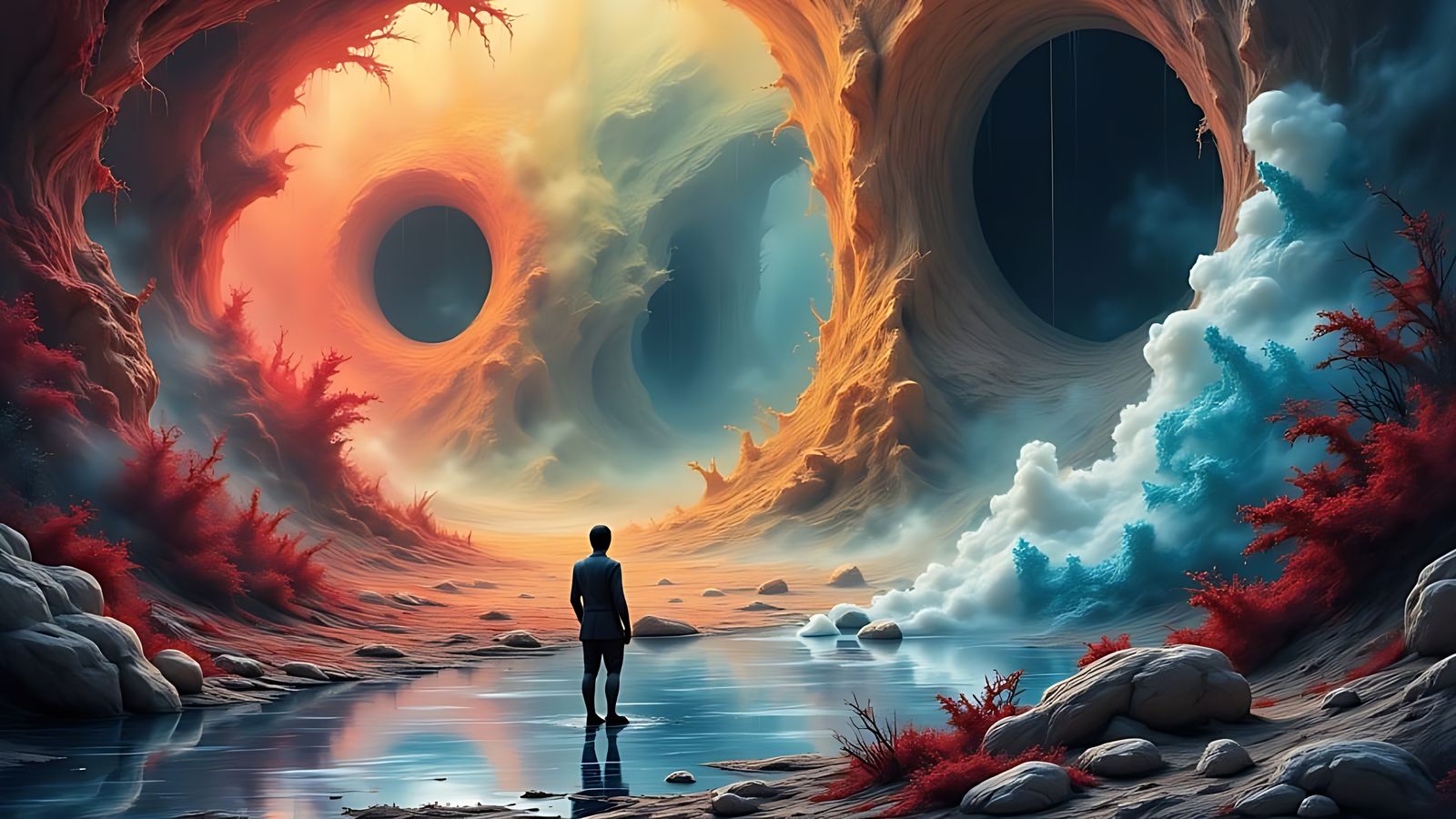 Multiverse Fabric Torn: Abstract Constructivist Digital Art