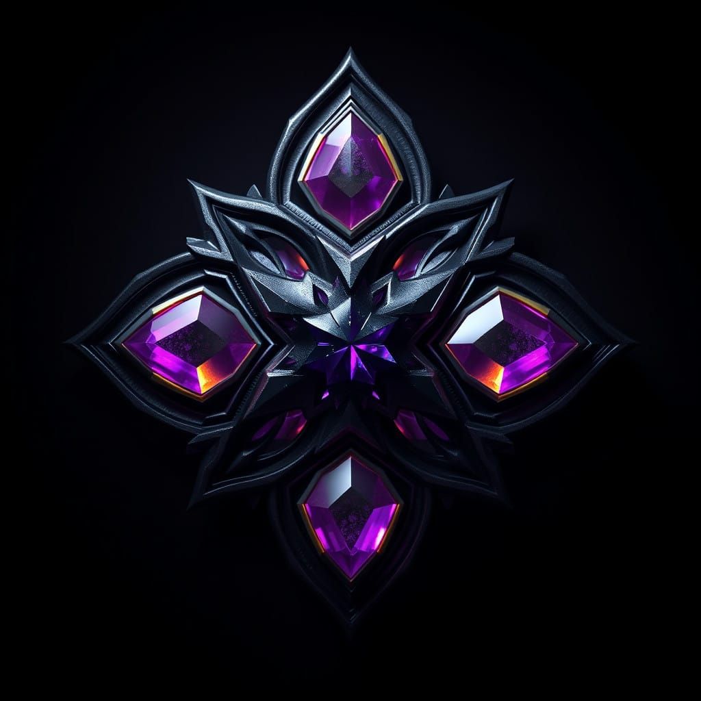 Dark Fantasy Metal Flower in Hyper-Realistic Art