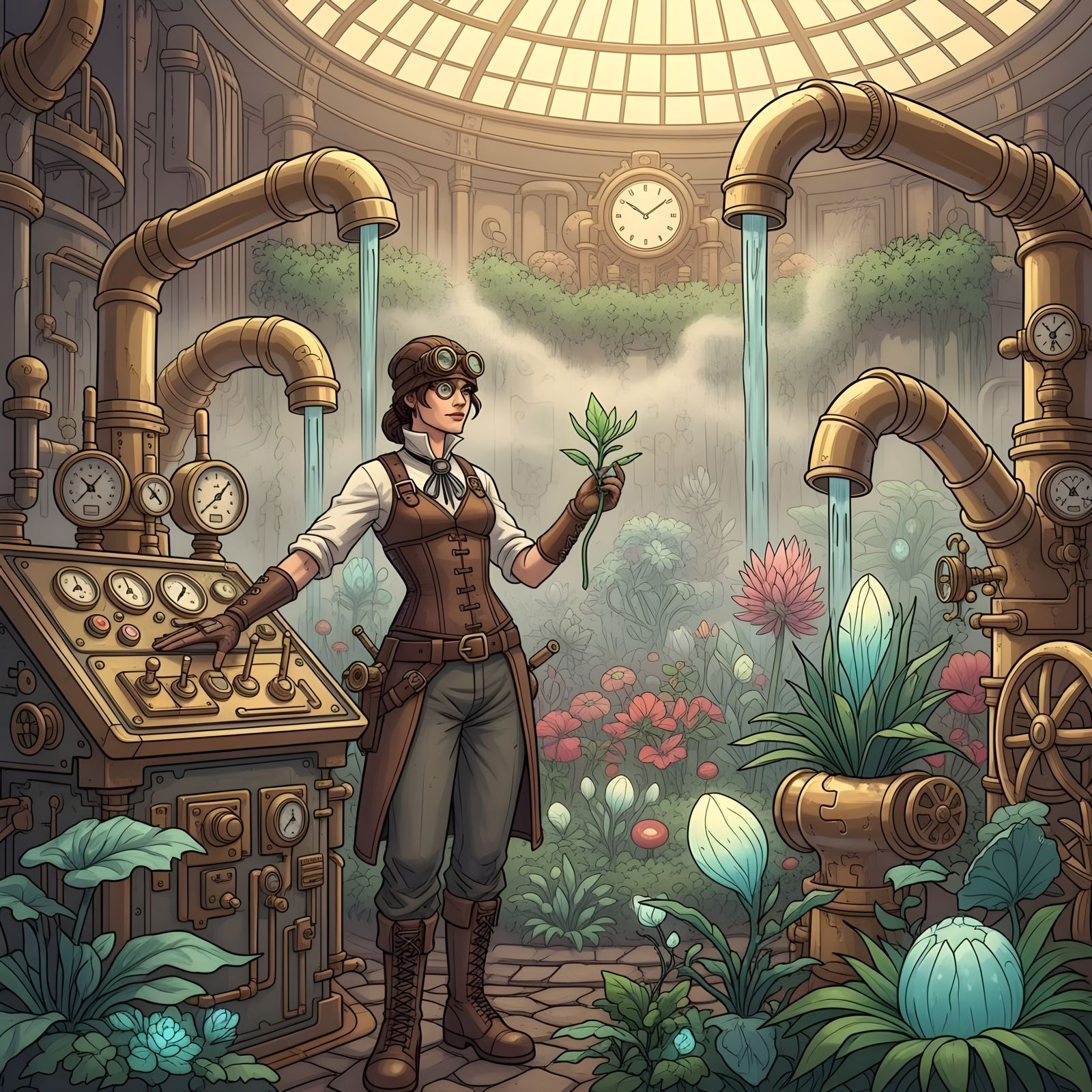 Steampunk Robot Gardener in Solitude