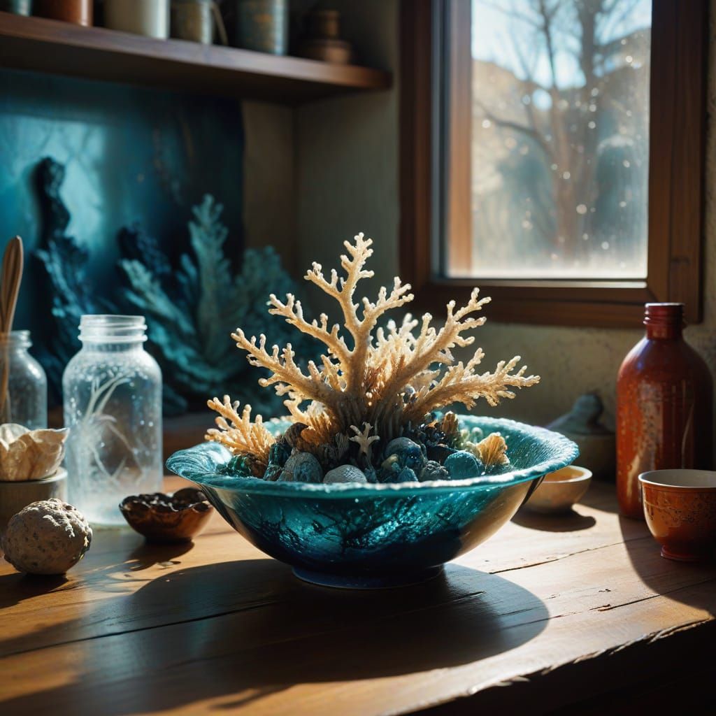 Cozy Kitchen Scene with Young Boy