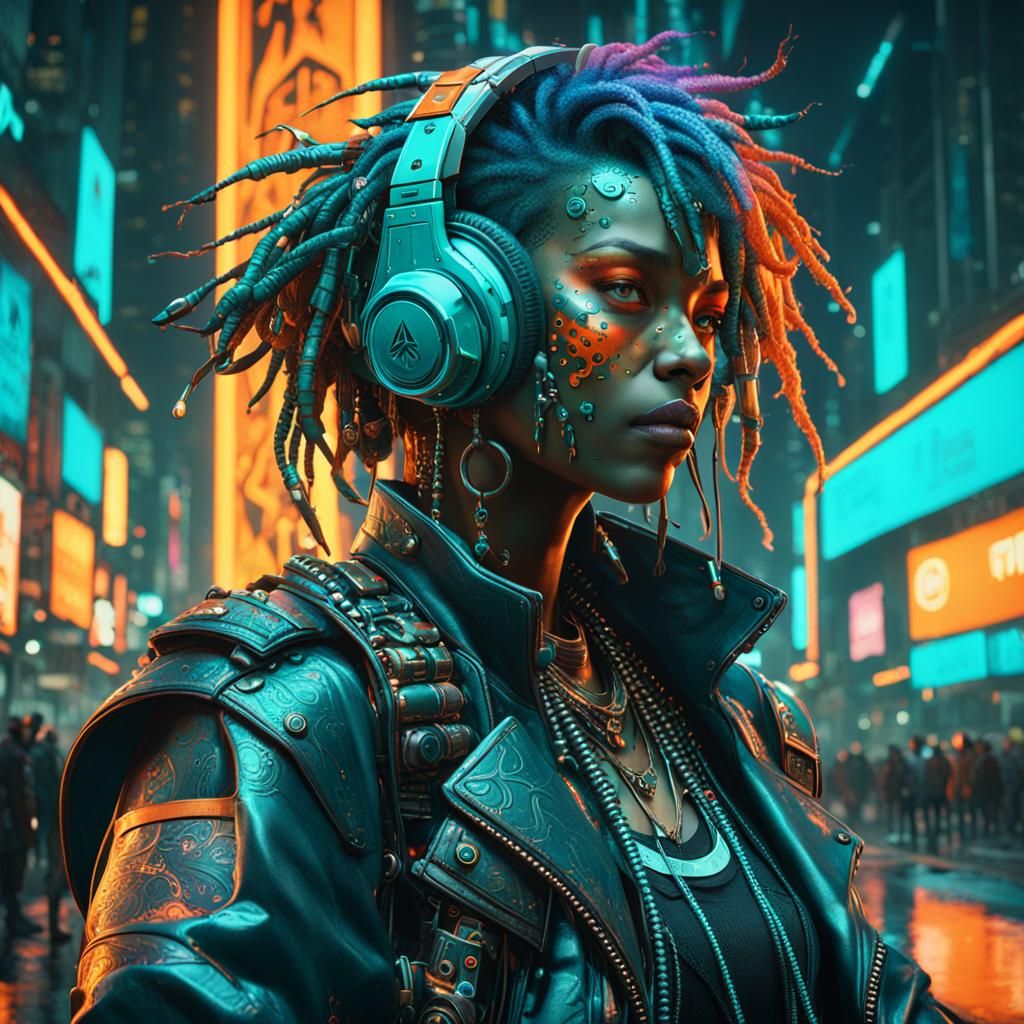 Cyberpunk Cityscape in Hyperdetailed Concept Art