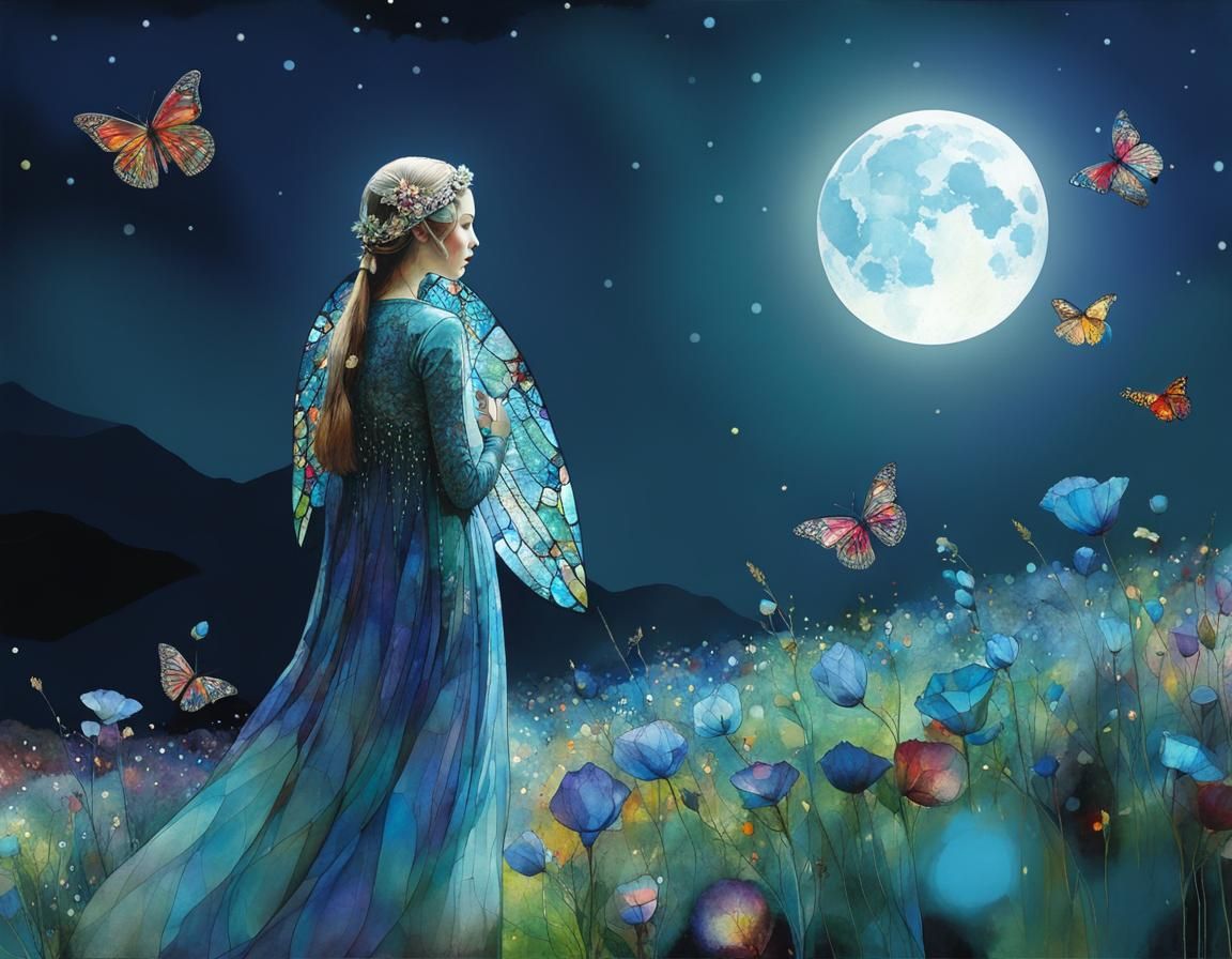 Vibrant Stained Glass Art in Art Brut Style