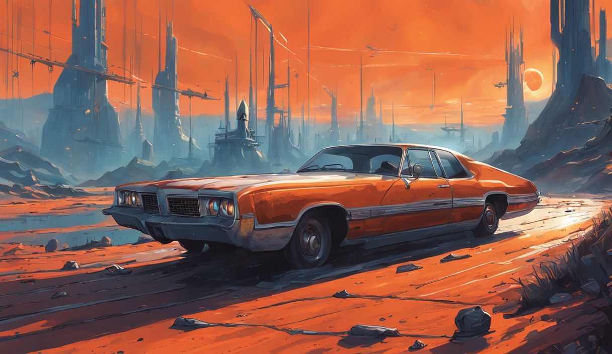 Cosmic Metropolis Unveiled in Futuristic Landscape