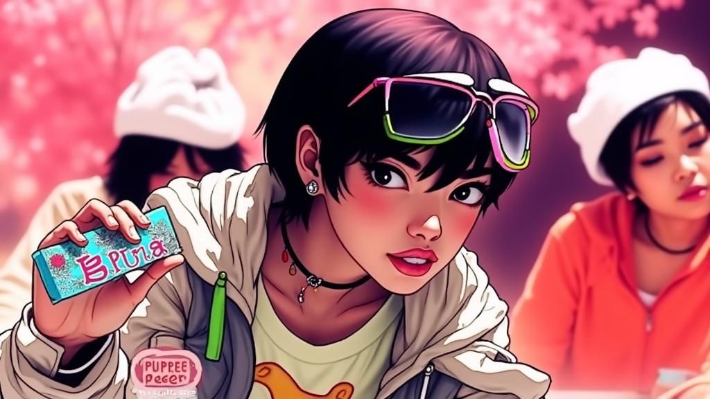 European Beauty Holding Chocolate Bar in Watercolor Style