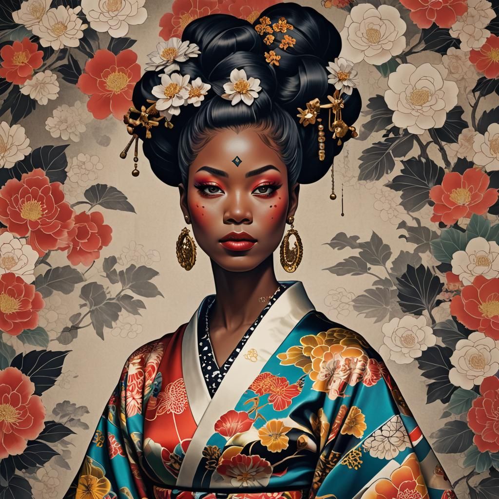 Japanese art meets modern graphic design